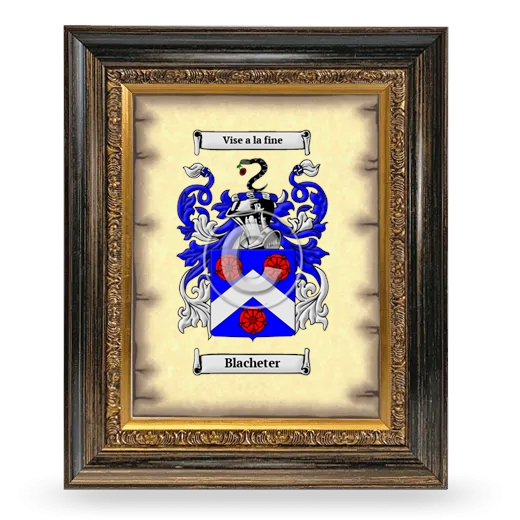 Blacheter Coat of Arms Framed - Heirloom