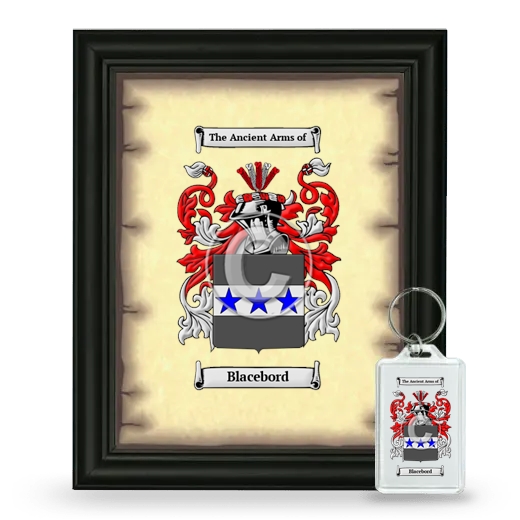 Blacebord Framed Coat of Arms and Keychain - Black