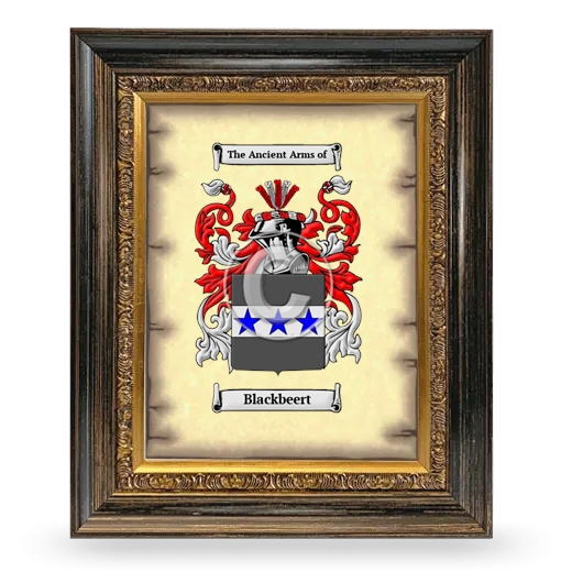 Blackbeert Coat of Arms Framed - Heirloom