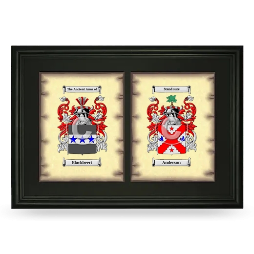 Double Coat of Arms Framed - Black