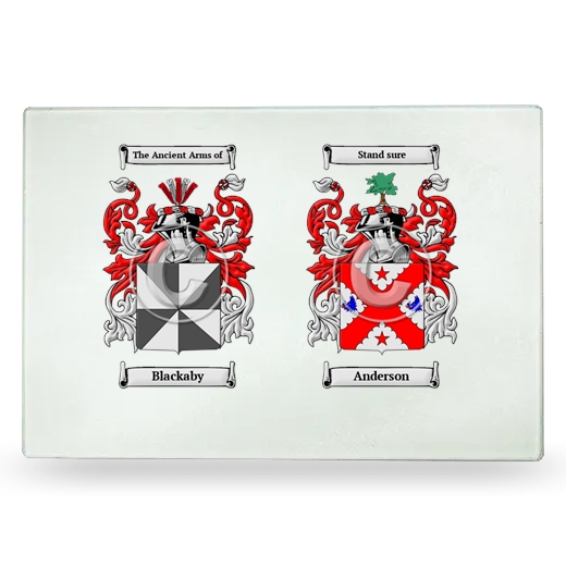 Double Coat of Arms Glass Cutting Board