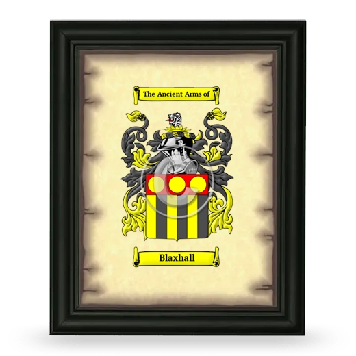 Blaxhall Coat of Arms Framed - Black