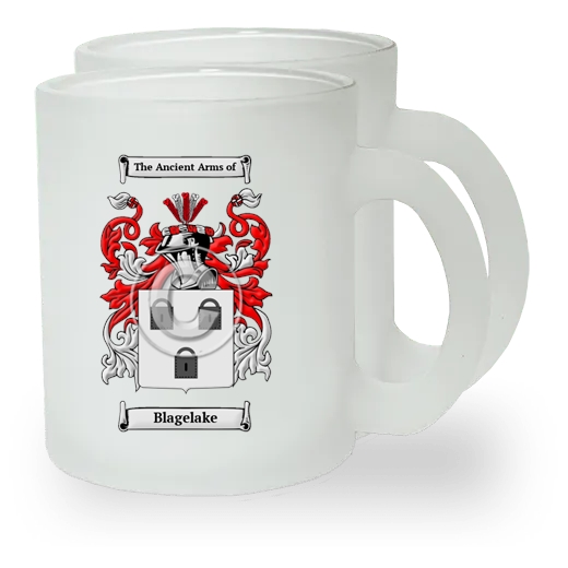 Blagelake Pair of Frosted Glass Mugs