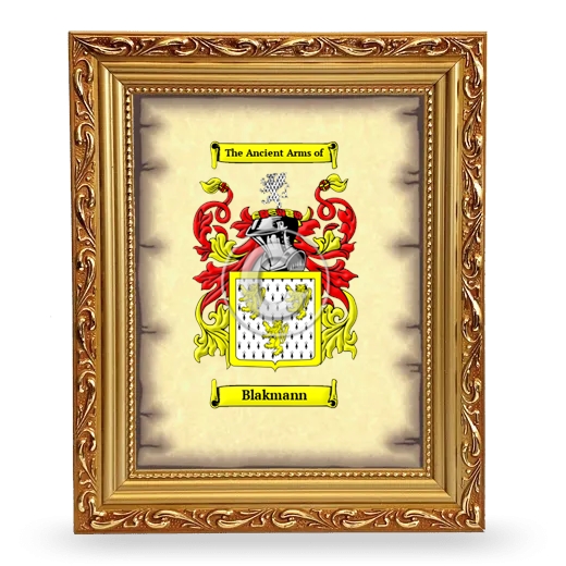 Blakmann Coat of Arms Framed - Gold