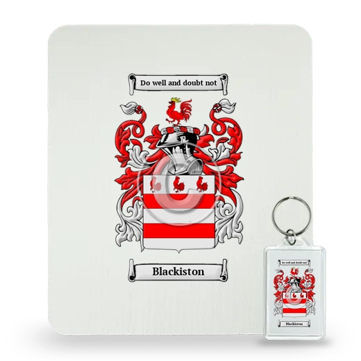 Blackiston Mouse Pad and Keychain Combo Package