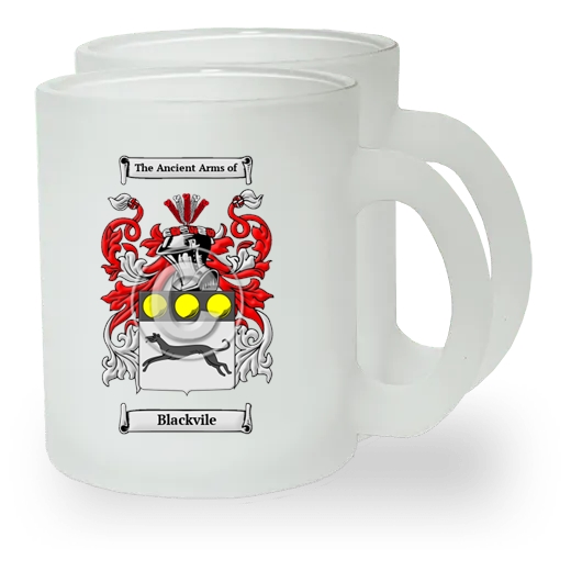 Blackvile Pair of Frosted Glass Mugs