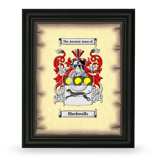 Blackwalls Coat of Arms Framed - Black