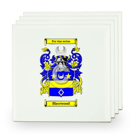 Blacewood Set of Four Small Tiles with Coat of Arms