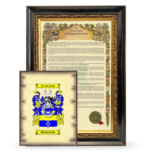 Blachewude Framed History and Coat of Arms Print - Heirloom