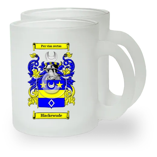 Blackewude Pair of Frosted Glass Mugs