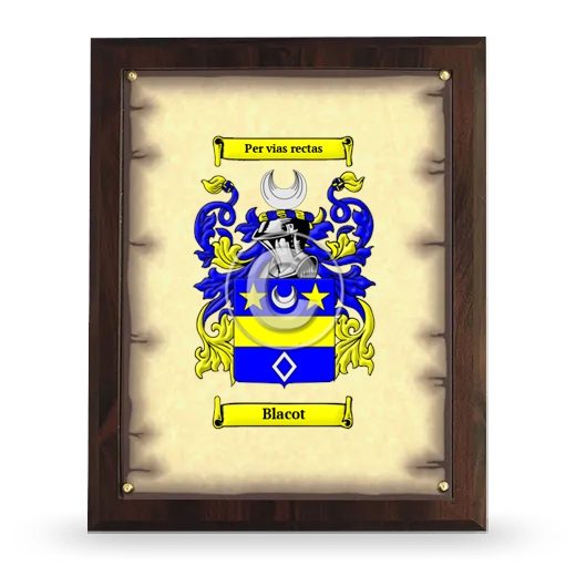 Blacot Coat of Arms Plaque