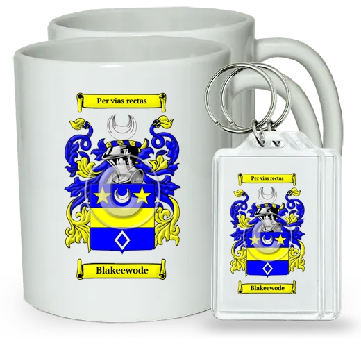 Blakeewode Pair of Coffee Mugs and Pair of Keychains