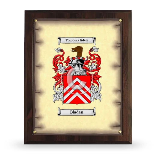 Bladan Coat of Arms Plaque