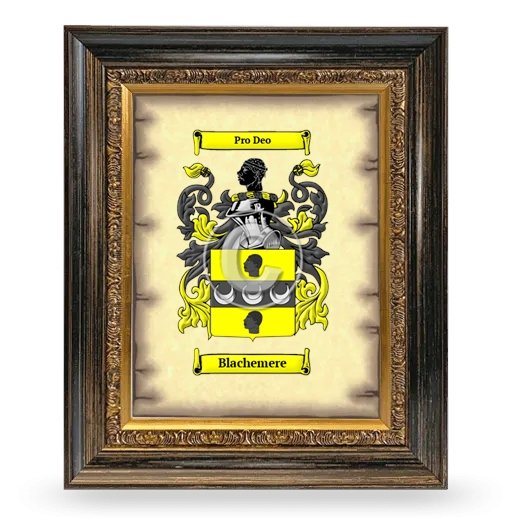 Blachemere Coat of Arms Framed - Heirloom