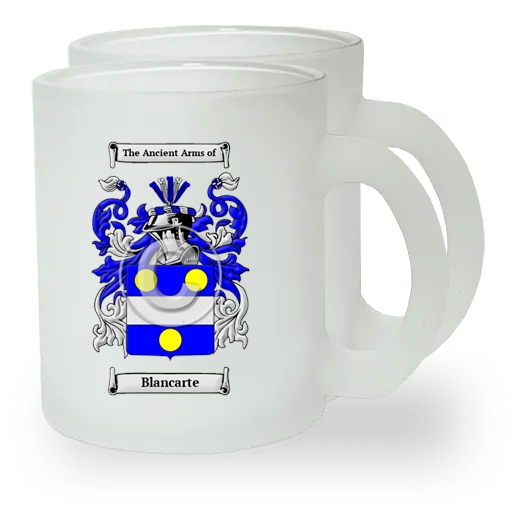 Blancarte Pair of Frosted Glass Mugs