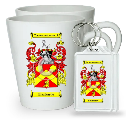 Blankarde Pair of Latte Mugs and Pair of Keychains