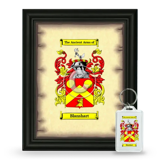 Blanshart Framed Coat of Arms and Keychain - Black