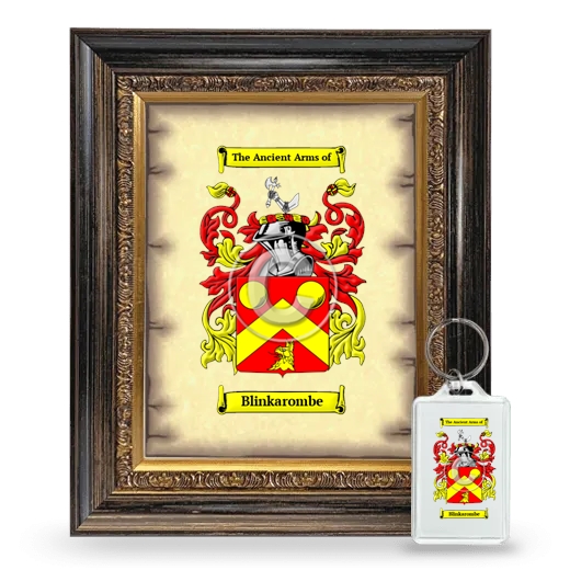 Blinkarombe Framed Coat of Arms and Keychain - Heirloom