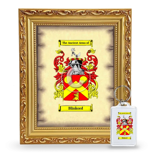 Blinkord Framed Coat of Arms and Keychain - Gold