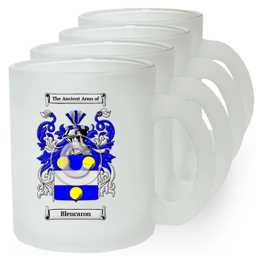 Blencaron Set of 4 Frosted Glass Mugs