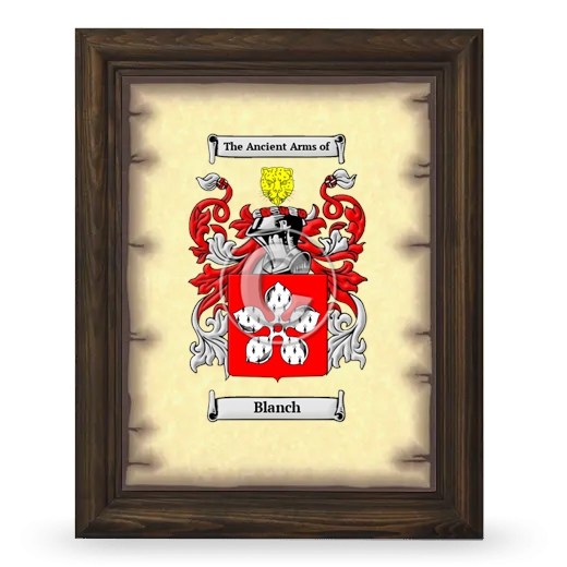 Blanch Coat of Arms Framed - Brown