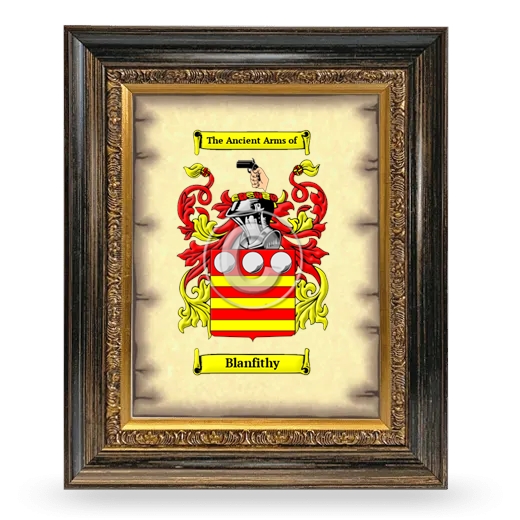 Blanfithy Coat of Arms Framed - Heirloom