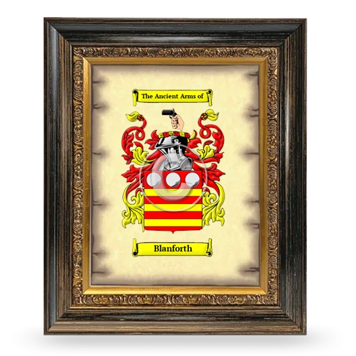 Blanforth Coat of Arms Framed - Heirloom