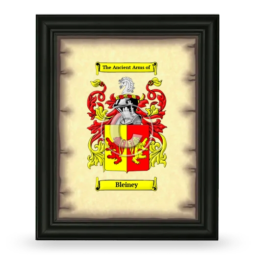 Bleiney Coat of Arms Framed - Black