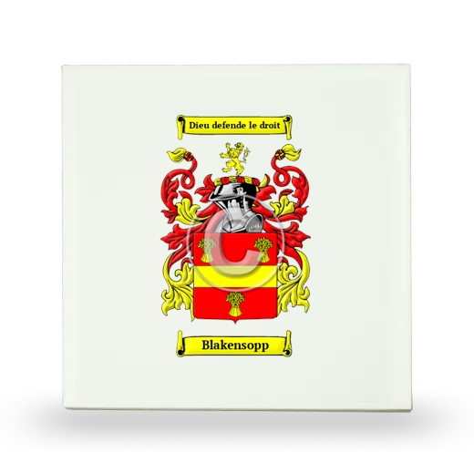 Blakensopp Small Ceramic Tile with Coat of Arms