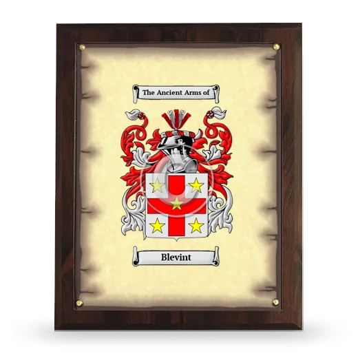 Blevint Coat of Arms Plaque