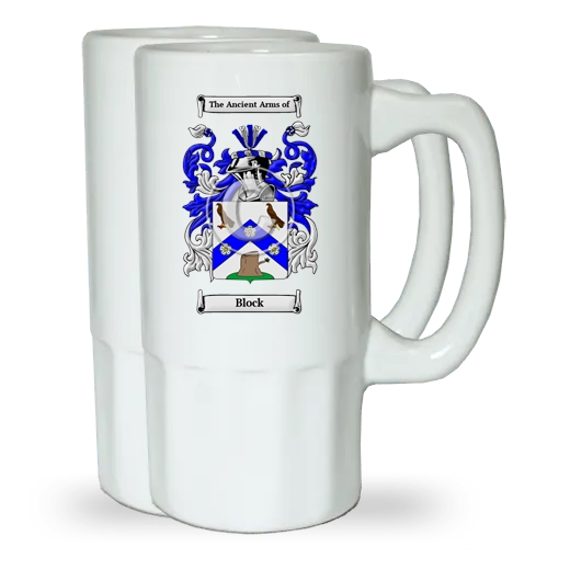 Block Pair of Beer Steins