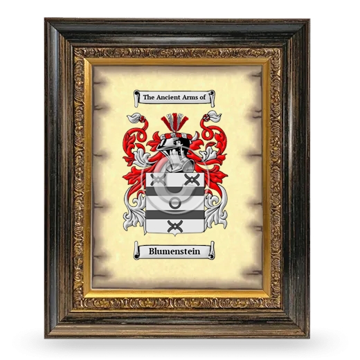 Blumenstein Coat of Arms Framed - Heirloom