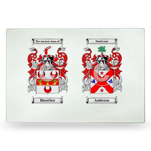 Double Coat of Arms Glass Cutting Board