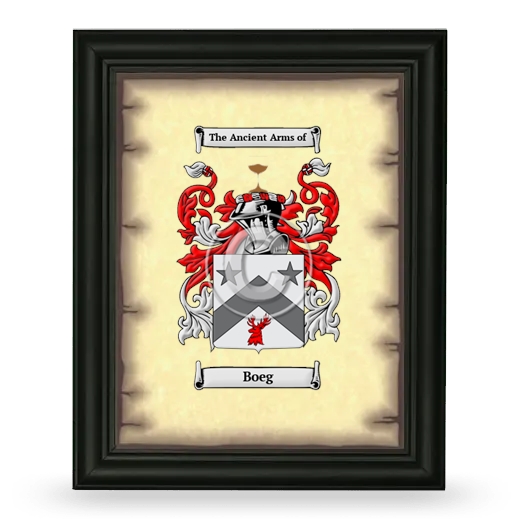 Boeg Coat of Arms Framed - Black