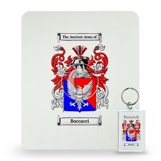 Boccacci Mouse Pad and Keychain Combo Package