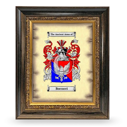 Boccacci Coat of Arms Framed - Heirloom