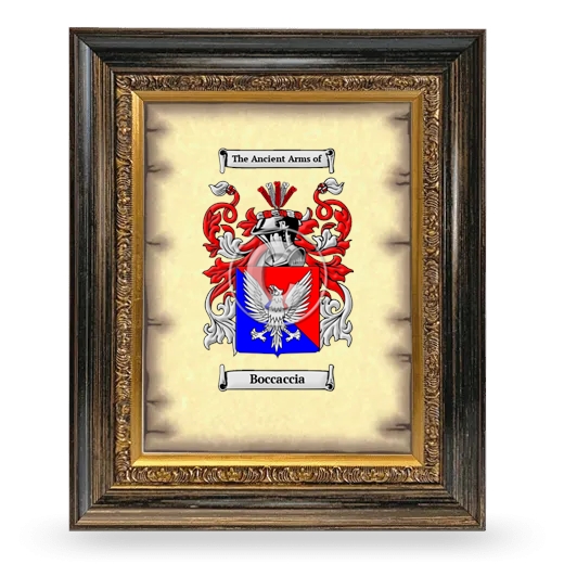 Boccaccia Coat of Arms Framed - Heirloom