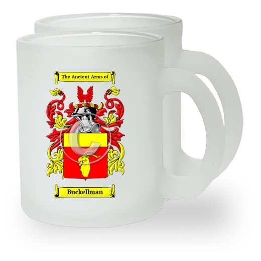 Buckellman Pair of Frosted Glass Mugs