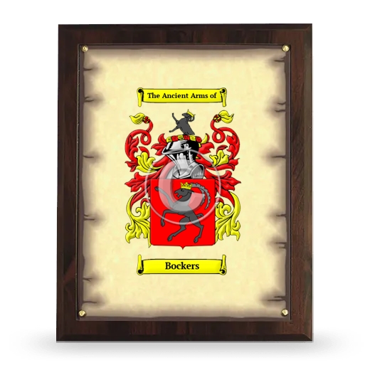 Bockers Coat of Arms Plaque