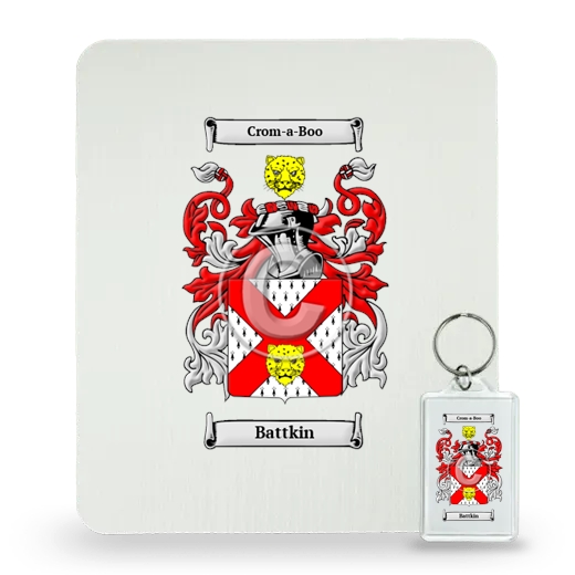 Battkin Mouse Pad and Keychain Combo Package