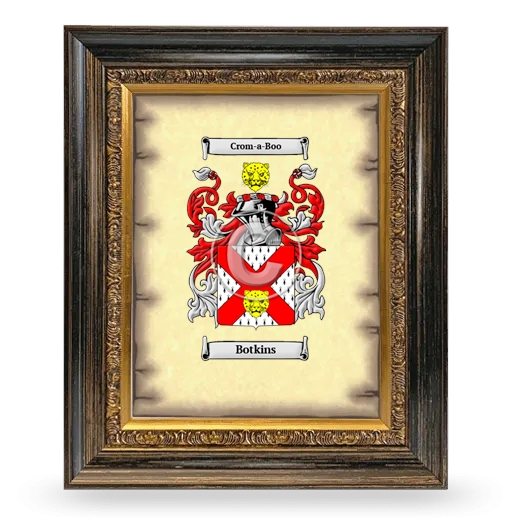 Botkins Coat of Arms Framed - Heirloom