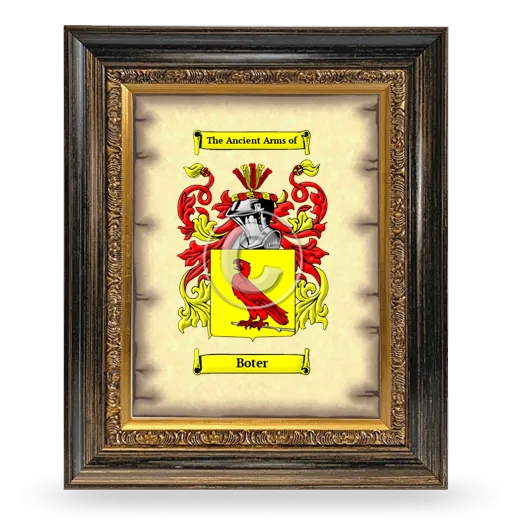 Boter Coat of Arms Framed - Heirloom
