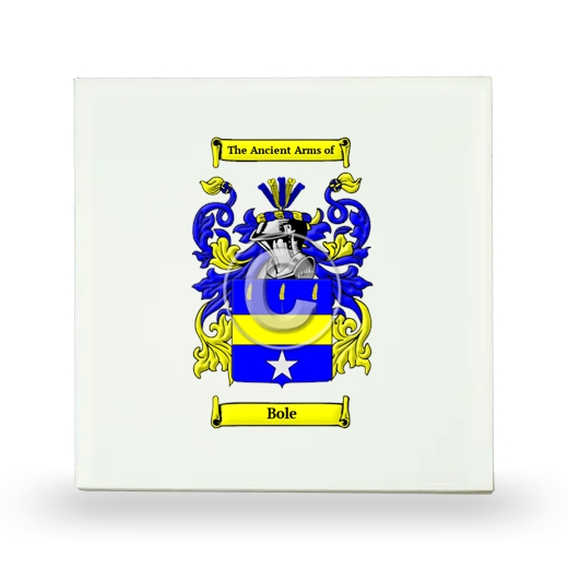 Bole Small Ceramic Tile with Coat of Arms