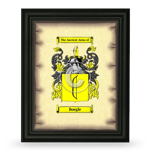 Boegle Coat of Arms Framed - Black