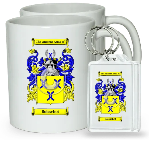 Boisschot Pair of Coffee Mugs and Pair of Keychains