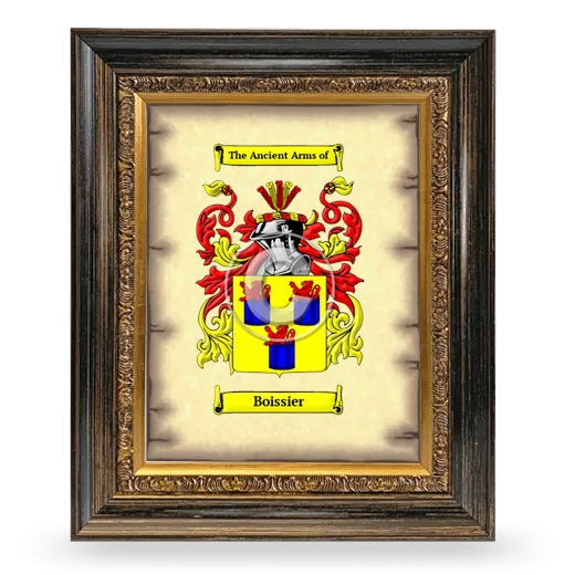 Boissier Coat of Arms Framed - Heirloom