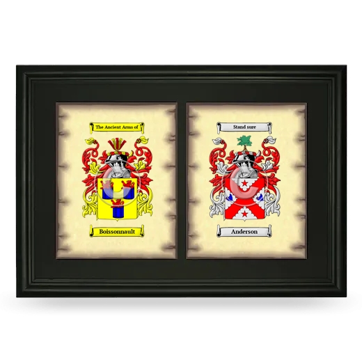 Double Coat of Arms Framed - Black