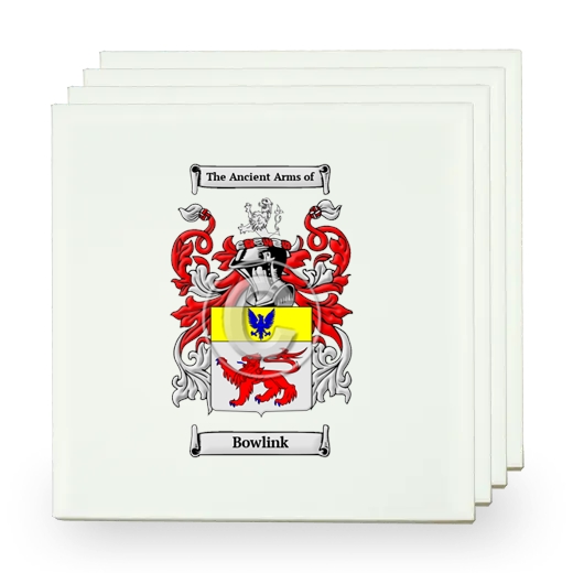 Bowlink Set of Four Small Tiles with Coat of Arms