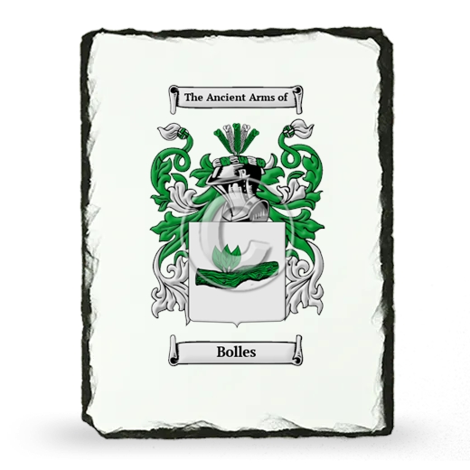 Bolles Coat of Arms Slate