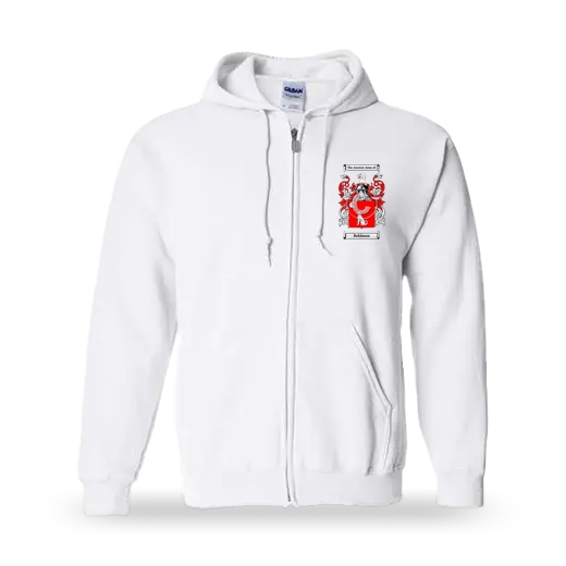 Bohlman Unisex Coat of Arms Zip Sweatshirt - White